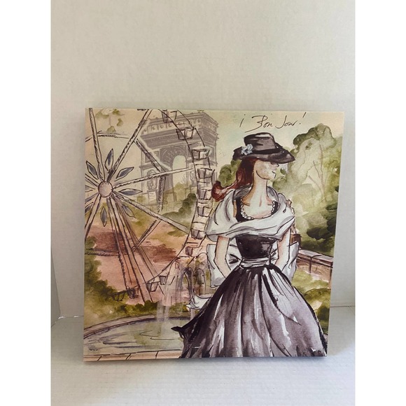 Set of Canvas Prints of "Springtime in Paris Fashion" 20"X24" - Picture 2 of 3